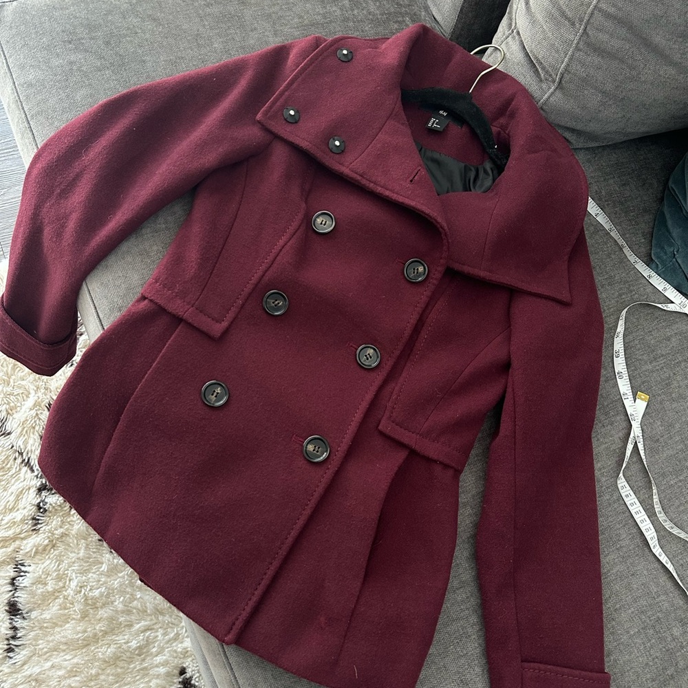 H&M Beautiful Maroon Coat